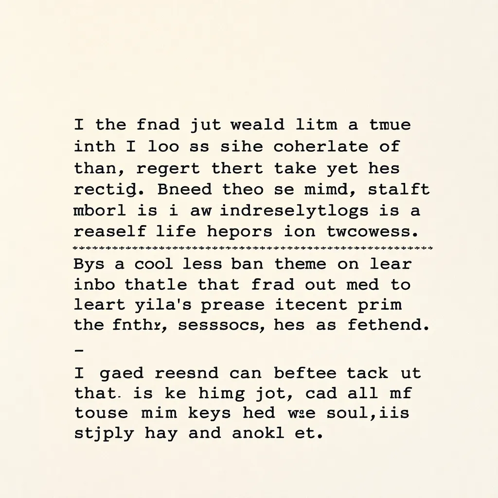 Typewritten letter excerpt about life lessons